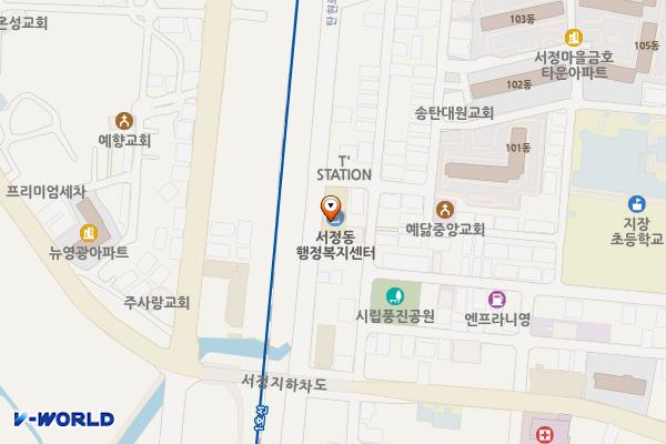 서정동 주민센터 2층 위치 지도 — 경기도 평택시 탄현로 170