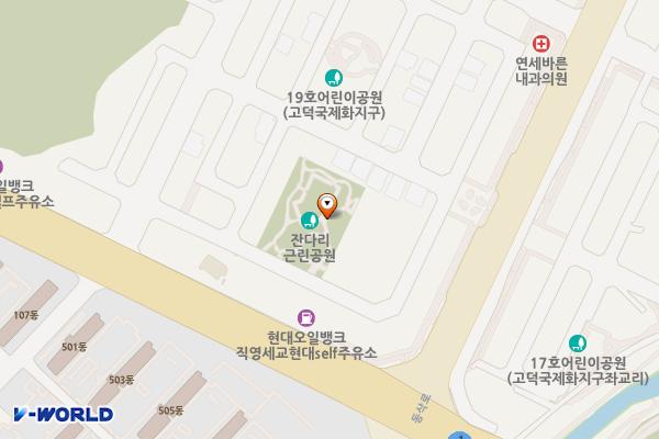 잔다리 근린공원 위치 지도 — 경기도 평택시 세교7길 17