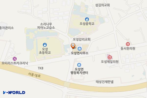 오성면사무소(2층) 위치 지도 — 경기도 평택시 오성면 숙성시장길 23
