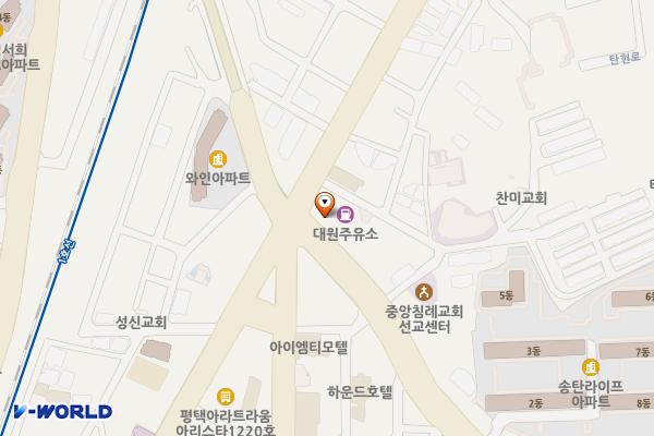 대원주유소 위치 지도 — 경기도 평택시 지산찬로 90