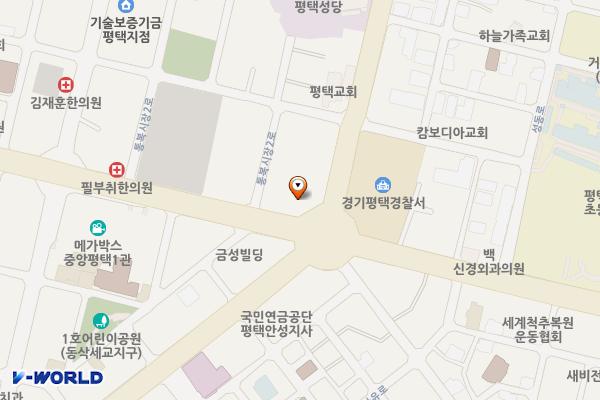 평택우체국 2층 위치 지도 — 경기도 평택시 중앙로 63