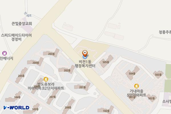 비전1동 주민센터 2층 위치 지도 — 경기도 평택시 비전2로 330