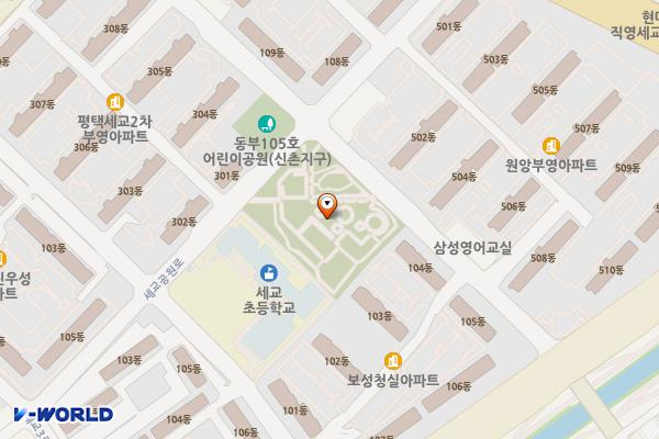 세교 근린공원 위치 지도 — 경기도 평택시 세교1로 36