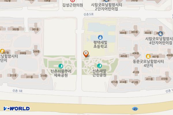 신촌 새말근린공원 위치 지도 — 경기도 평택시 신촌2로 41