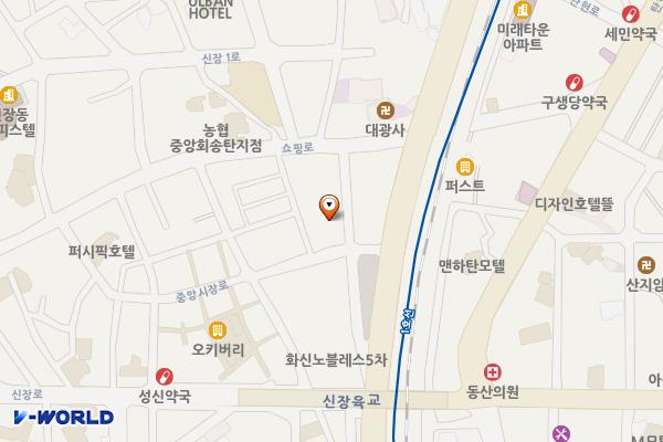 국제중앙시장 제2공영주차장 위치 지도 — 경기도 평택시 쇼핑로 36-14(신장동)