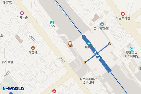 원평 제2공영주차장 위치 지도 — 경기도 평택시 원평로52번길 10 (평택동)