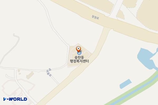 송탄동주민센터 2층 위치 지도 — 경기도 평택시 방여울로 117