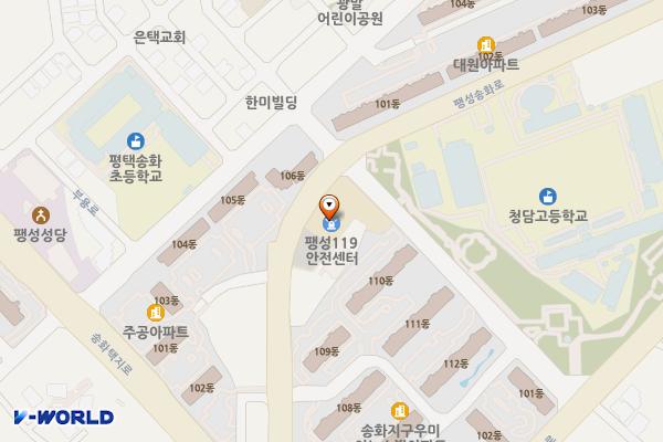 팽성119안전센타 위치 지도 — 경기도 평택시 팽성읍 팽성송화로 172