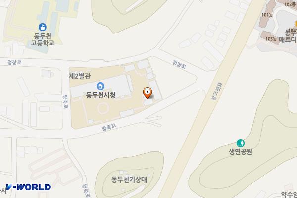 동두천시청 화장실(본관_3F) 위치 지도 — 경기도 동두천시 방죽로 23