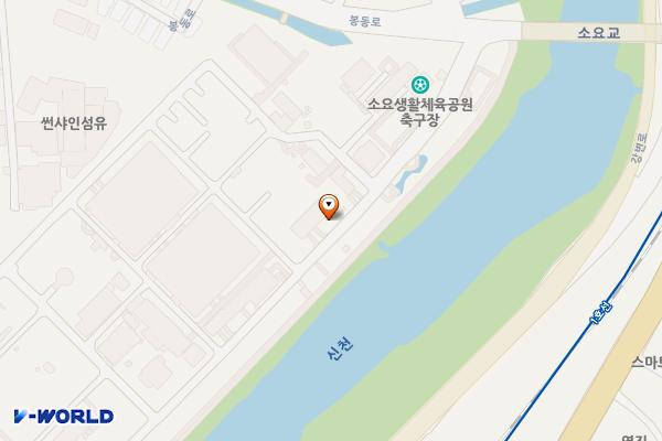 소요생활체육공원(테니스장) 위치 지도 — 경기도 동두천시 봉동로 27