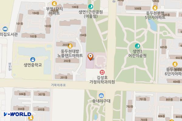 보건소 화장실(2F) 위치 지도 — 경기도 동두천시 중앙로 167