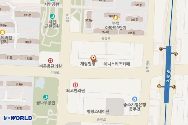 KH프라자 위치 지도 — 경기도 동두천시 지행로 53 (지행동)