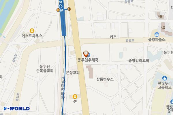 동두천우체국 화장실(3F) 위치 지도 — 경기도 동두천시 평화로 2518