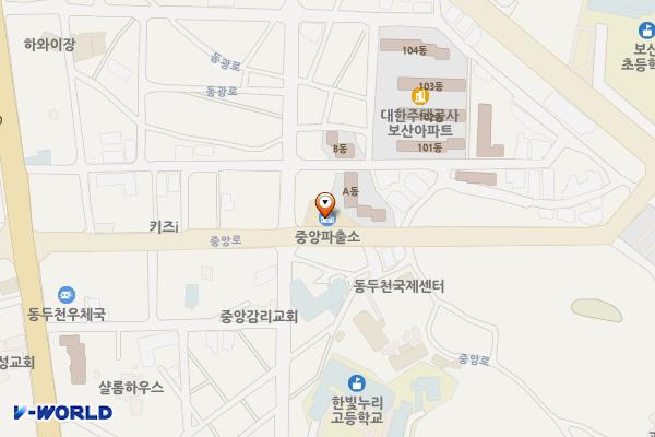 중앙파출소 화장실 위치 지도 — 경기도 동두천시 중앙로 393