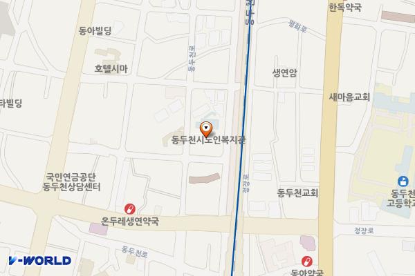동두천시 노인복지관 화장실 위치 지도 — 경기도 동두천시 동두천로 264