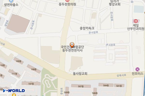 국민건강보험공단동두천연천지사 4층 화장실 위치 지도 — 경기도 동두천시 중앙로 206