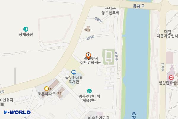 장애인종합복지관 화장실 위치 지도 — 경기도 동두천시 상패로 64