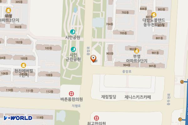 지행동우체국 화장실 위치 지도 — 경기도 동두천시 중앙로 136