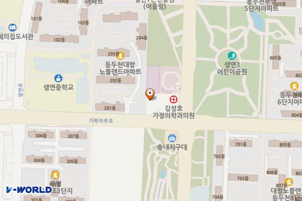 치매안심센터 화장실(2F) 위치 지도 — 경기도 동두천시 거북마루로 49