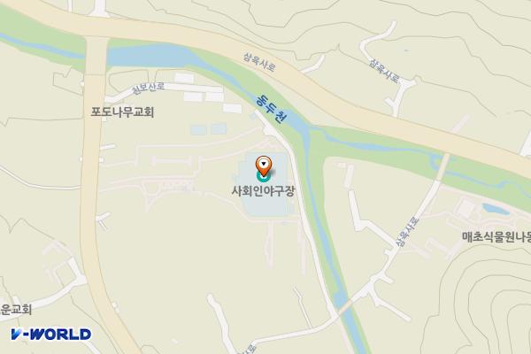 동두천국민체육센터 화장실(2F) 위치 지도 — 경기도 동두천시 천보산로 688