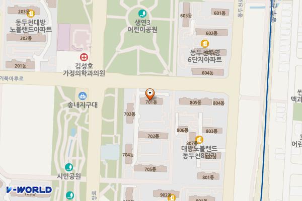 지행근린공원게이트볼장 위치 지도 — 경기도 동두천시 거북마루로 64