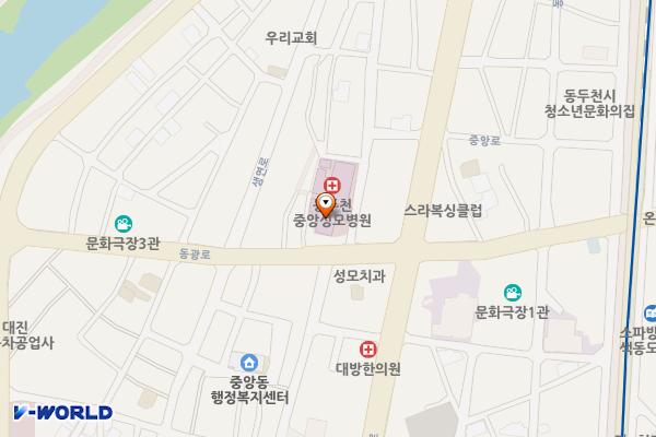 동두천중앙성모병원 위치 지도 — 경기도 동두천시 동광로 53