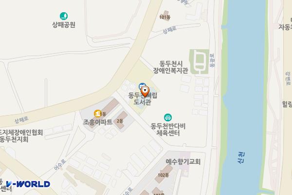 동두천시립도서관 위치 지도 — 경기도 동두천시 상패로 60