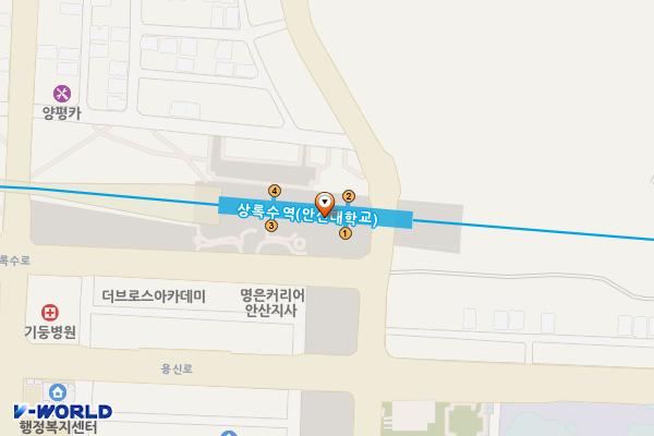 상록수스포츠존 화장실 위치 지도 — 경기도 안산시 상록구 상록수로 61