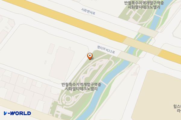 89호 문화공원 화장실 위치 지도 — 경기도 안산시 단원구 엠티브이22로 120
