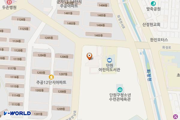 안산시 글로벌다문화센터 화장실 위치 지도 — 경기도 안산시 단원구 화정로 26