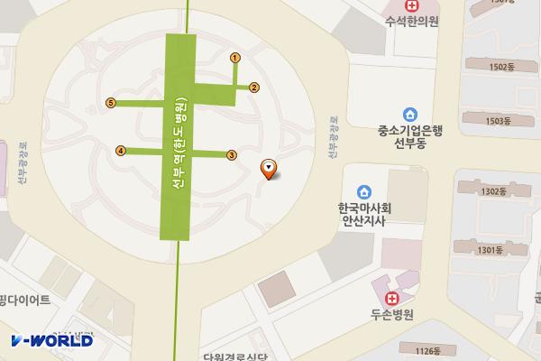 선부광장 화장실1(구) 위치 지도 — 경기도 안산시 단원구 선부광장로 68
