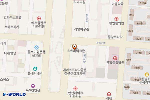 일번지프라자 위치 지도 — 경기도 안산시 단원구 광덕대로 146