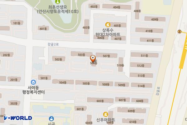 예누림아파트 중심상가 위치 지도 — 경기도 안산시 상록구 감골2로 11