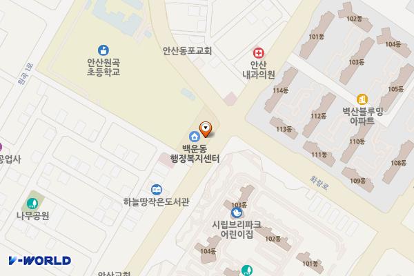 원선파출소 화장실 위치 지도 — 경기도 안산시 단원구 원선로 33