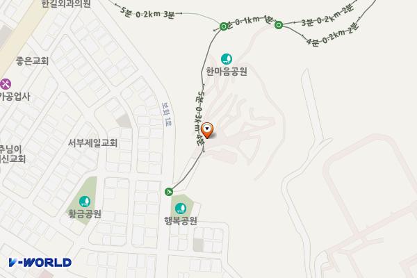 한마음공원 화장실 위치 지도 — 경기도 안산시 단원구 고잔동 374
