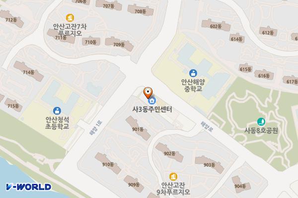 해양동 행정복지센터 화장실 위치 지도 — 경기도 안산시 상록구 해양로 8