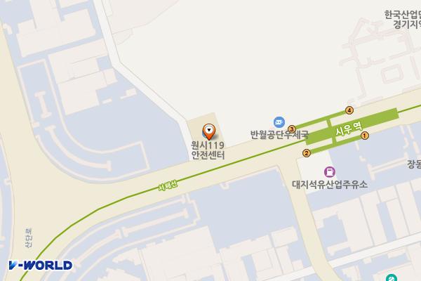 원시119안전센터 화장실 위치 지도 — 경기도 안산시 단원구 동산로 31