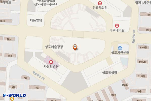 성포예술광장2 화장실 위치 지도 — 경기도 안산시 상록구 예술광장로 70