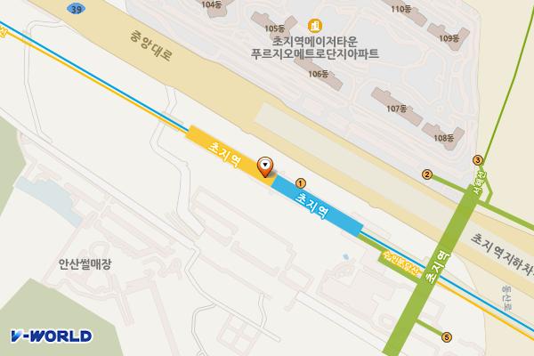 초지역(4호선, 수인분당선) 위치 지도 — 경기도 안산시 단원구 중앙대로 620