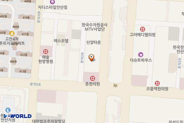 장은타워 위치 지도 — 경기도 안산시 단원구 광덕대로 187
