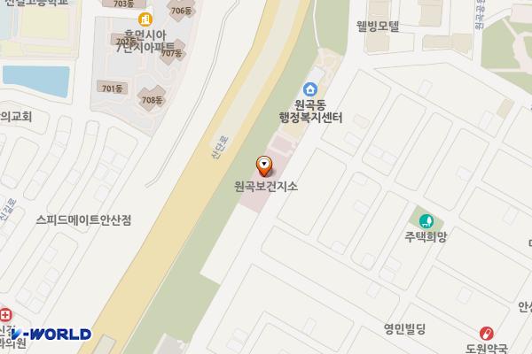 외국인주민지원본부 화장실 위치 지도 — 경기도 안산시 단원구 부부로 43