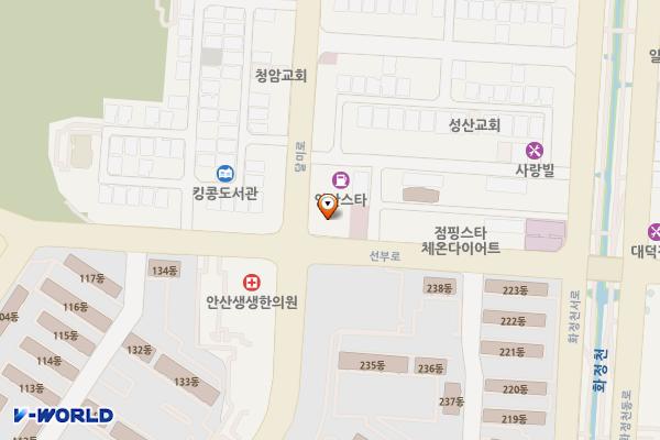 화성프라자 위치 지도 — 경기도 안산시 단원구 선부로 183
