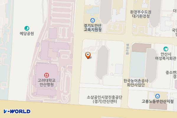 안산상공회의소 화장실 위치 지도 — 경기도 안산시 단원구 적금로 120