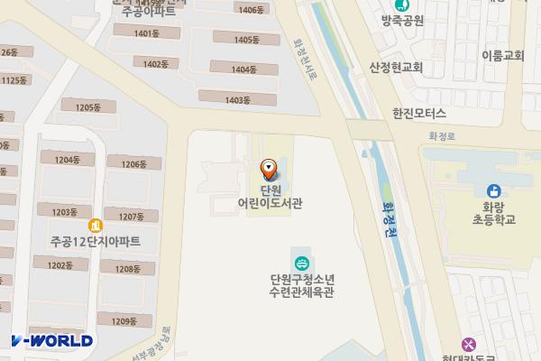 단원어린이도서관 화장실 위치 지도 — 경기도 안산시 단원구 화정로 30