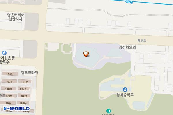 상록수체육관 화장실 위치 지도 — 경기도 안산시 상록구 용신로 422