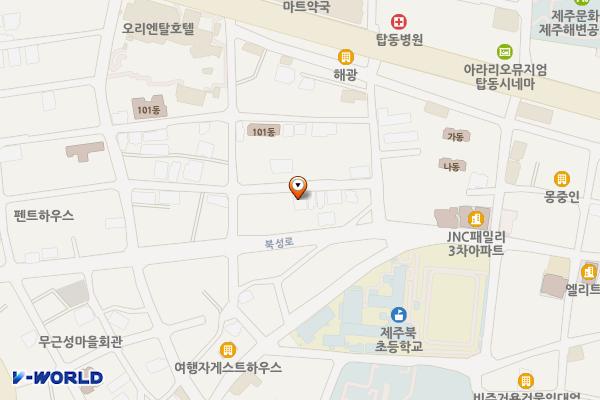 탑동로15길 42, 44-1 위치 지도 — 제주특별자치도 제주시 탑동로15길 42