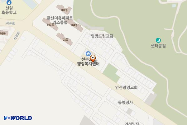선부2동 행정복지센터 화장실 위치 지도 — 경기도 안산시 단원구 지곡로 46