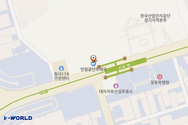 반월공단우체국 화장실 위치 지도 — 경기도 안산시 단원구 동산로 41