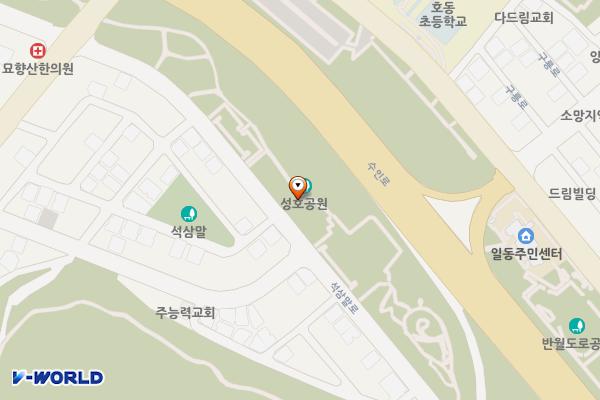 성호공원(3구역) 철쭉동산 화장실 위치 지도 — 경기도 안산시 상록구 수인로 1345