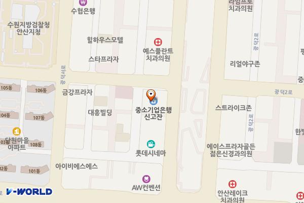 강희그랜드빌오피스텔 위치 지도 — 경기도 안산시 단원구 광덕대로 145